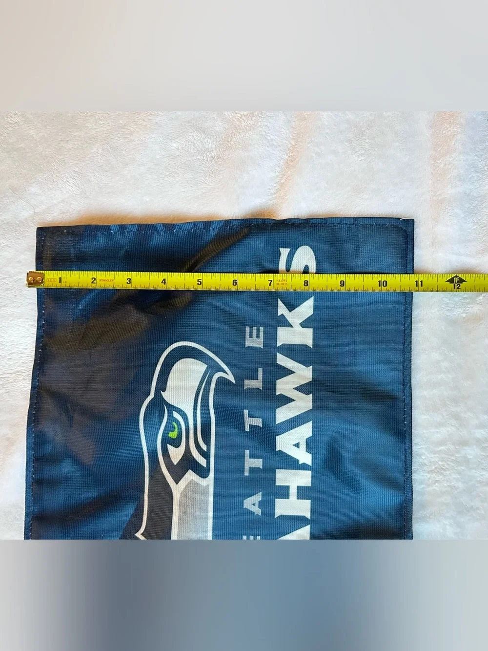 NFL SEATTLE SEAHAWKS Logo Car Flag • Fan Gear Football Memorabilia Decor Blue